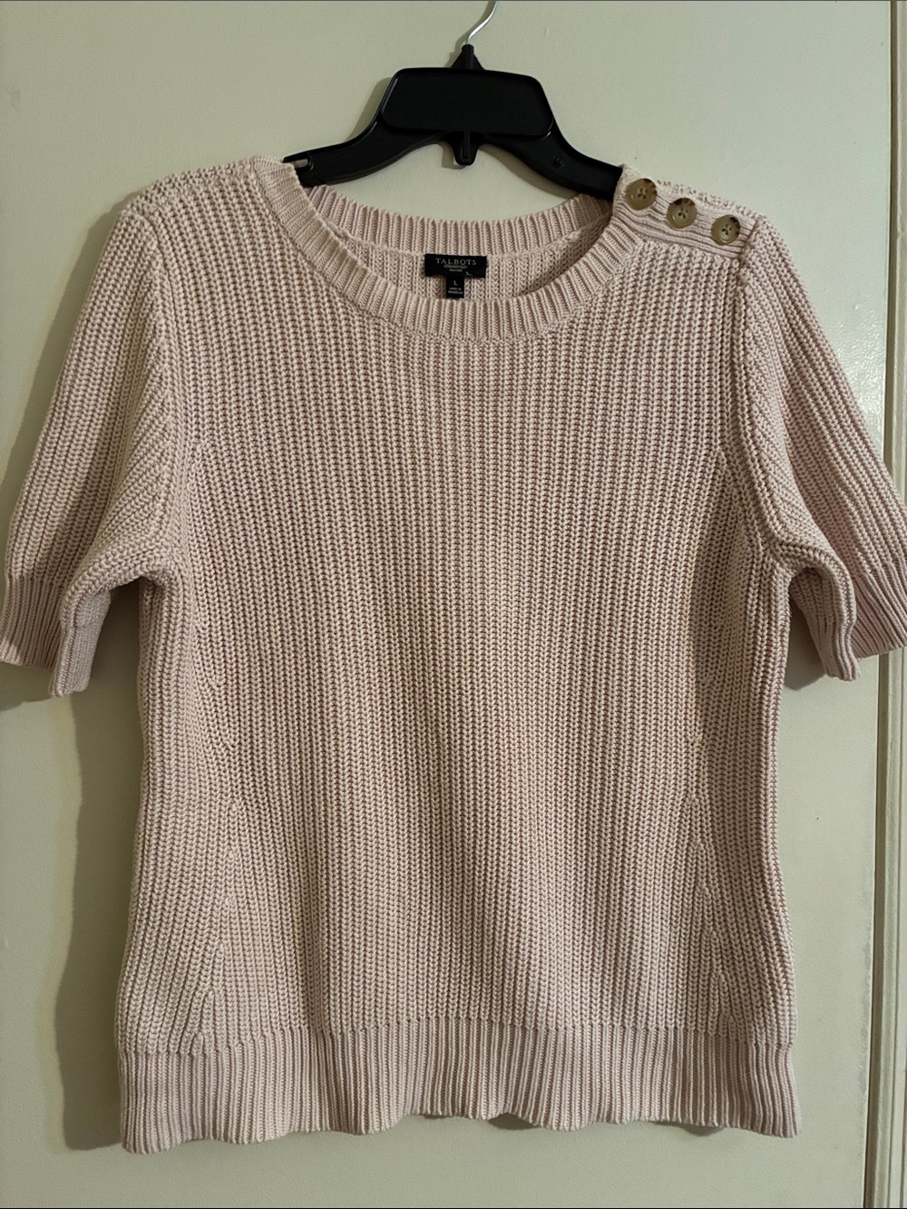 Talbots - KNiTTED BUTTONED-SHOULDER TOP